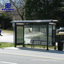 Custom Stainless Steel Modern Metal Bus Stop Shelter